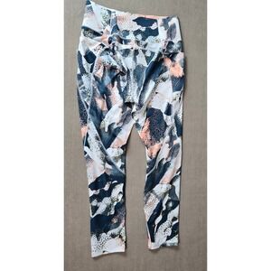 FLX Ascent High-Waisted Multicolor Abstract Dots Ankle Leggings Women's Size M